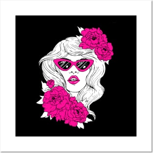 Peonies and Sunglasses Posters and Art